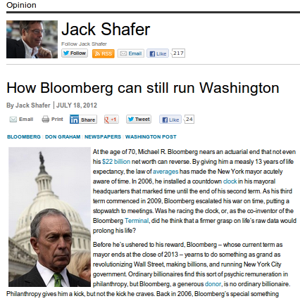 Sell Washington Post to Michael Bloomberg? Not so crazy an idea